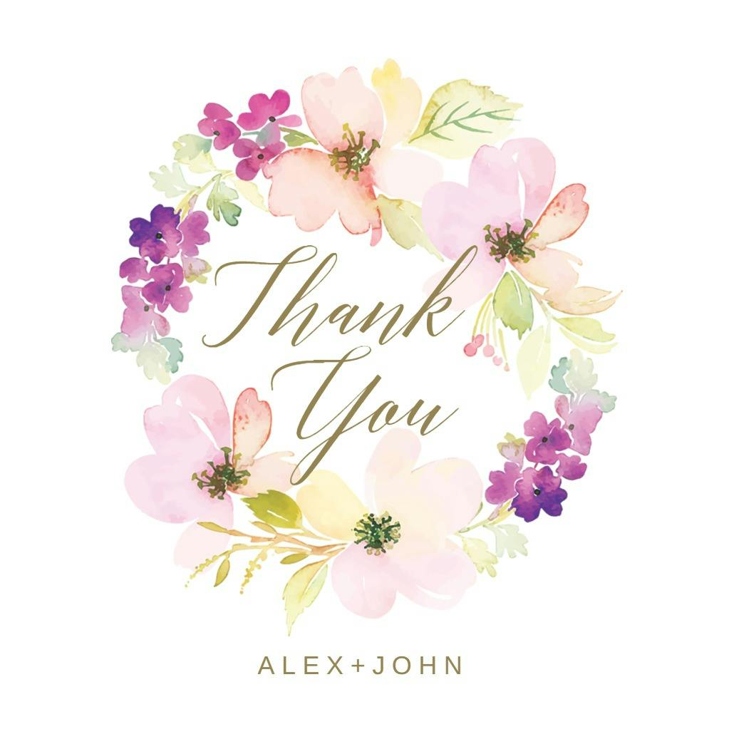 Thank you circle - wedding thank you card